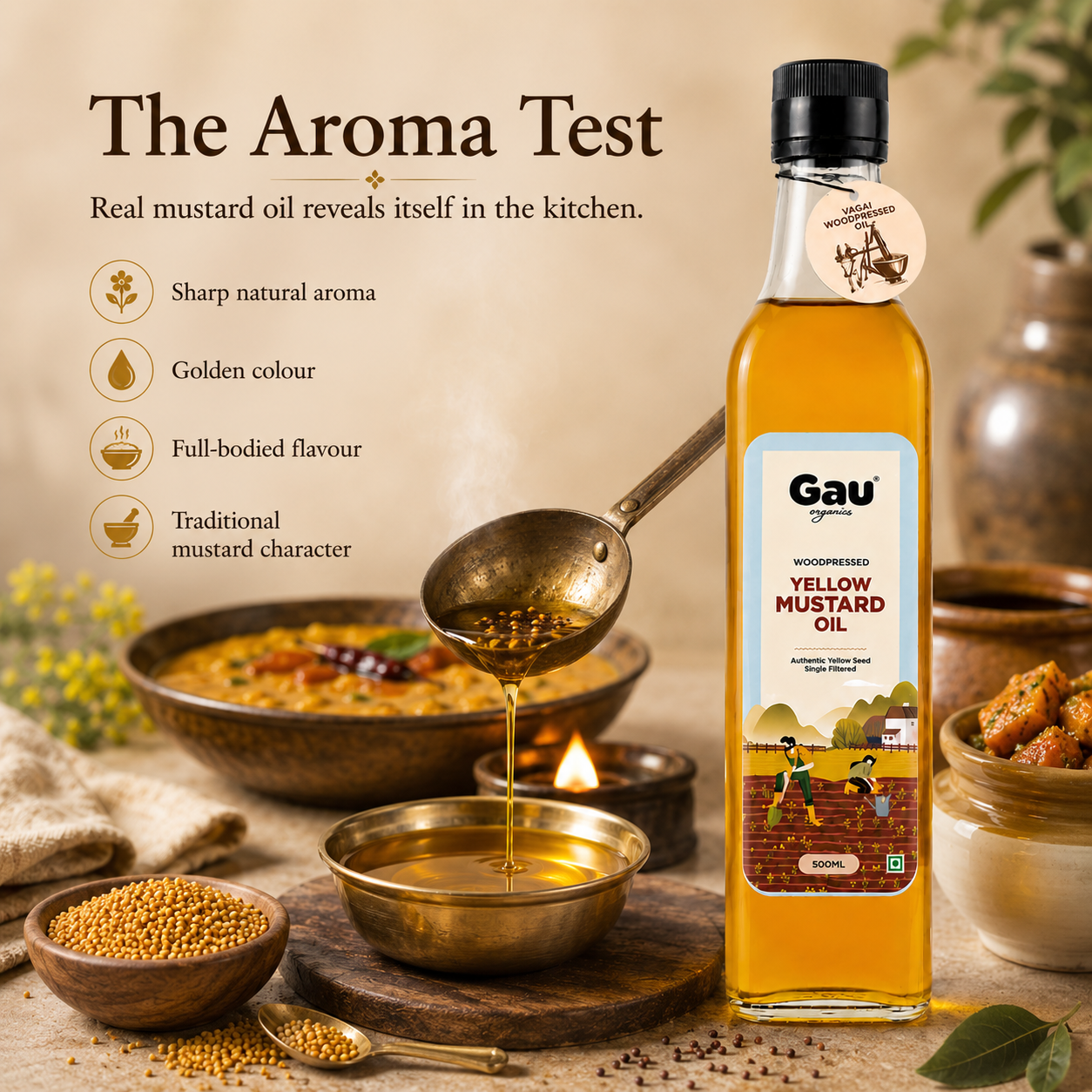 Woodpressed Yellow Mustard Oil