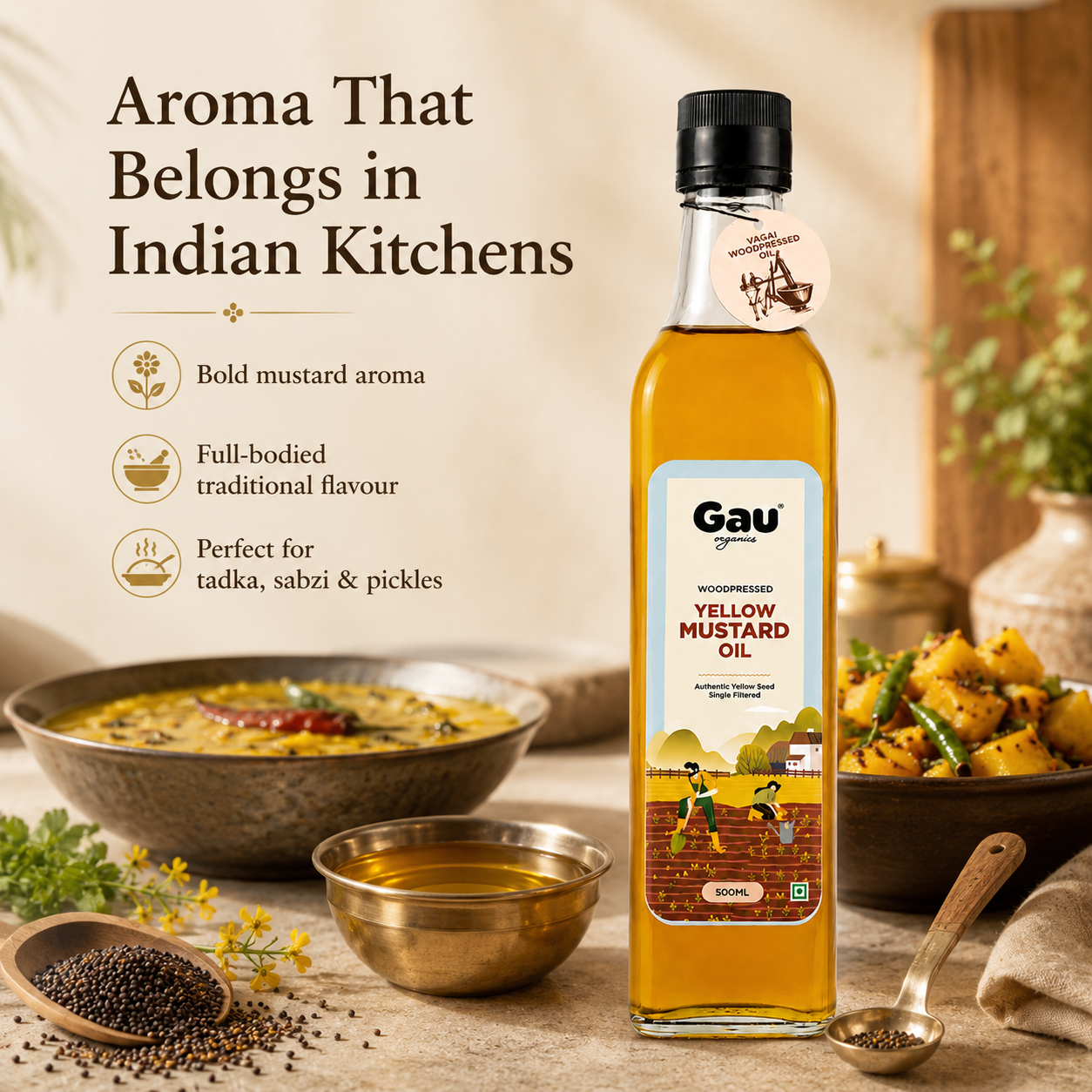 Woodpressed Yellow Mustard Oil