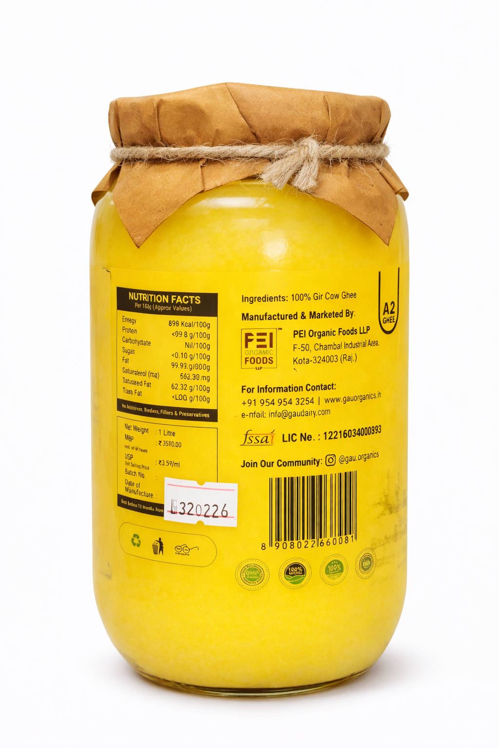 Gir Cow Bilona Ghee - Pure A2 | Traditional & Organic