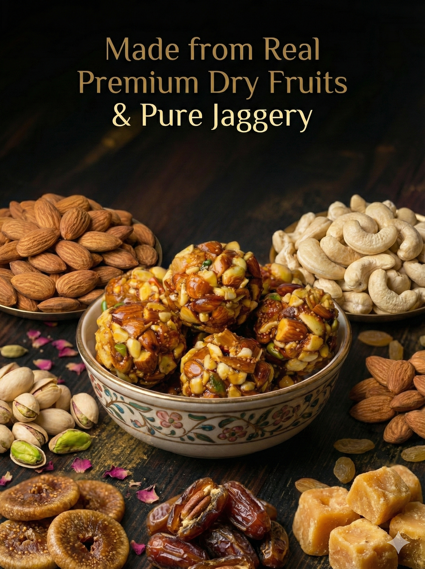 Premium Dry Fruit Ladoo  | Almond, Cashew & Pure Ghee Ladoo