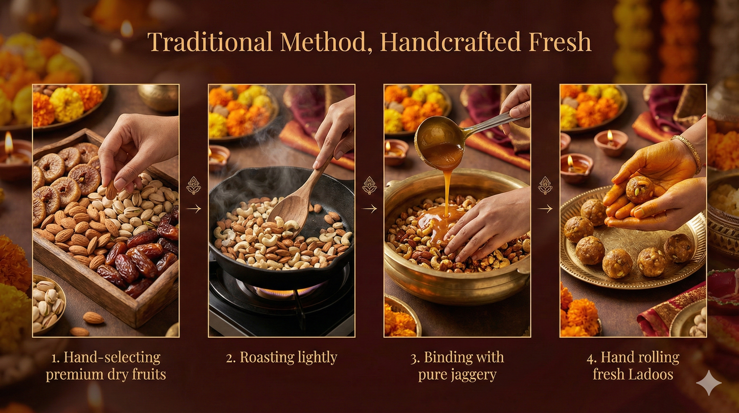 Premium Dry Fruit Ladoo  | Almond, Cashew & Pure Ghee Ladoo