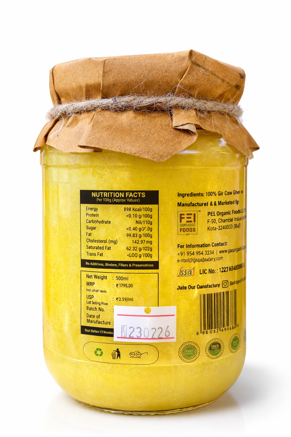 Gir Cow Bilona Ghee - Pure A2 | Traditional & Organic