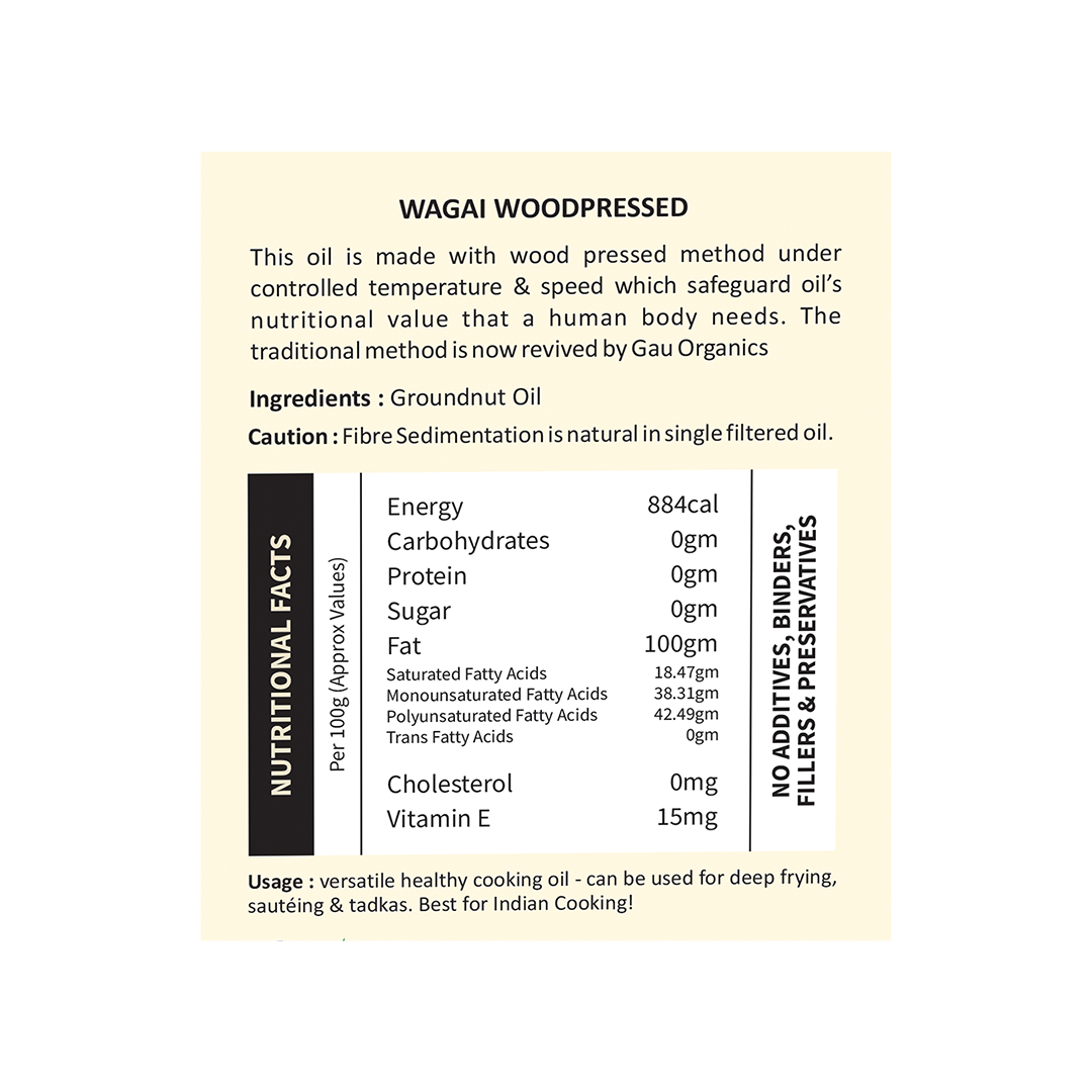Woodpressed Groundnut Oil