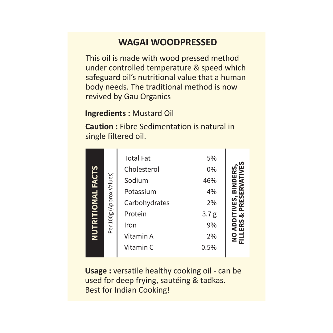 Woodpressed Yellow Mustard Oil